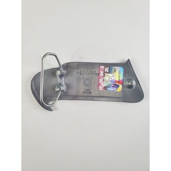 Seattle Seahawks Belt Buckle Pewter‎ Enamel Logo Official NFL Football Vintage - Picture 2 of 6